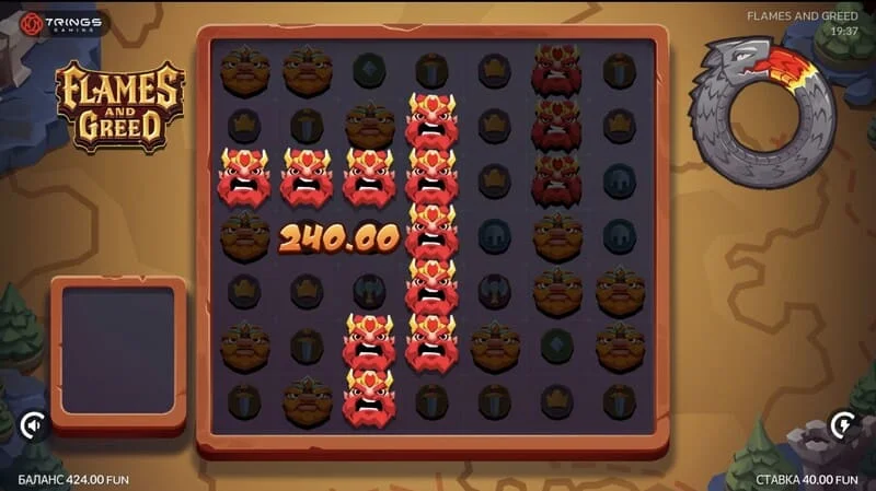 Flames and Greed - big win in the base game